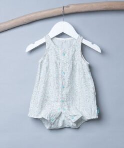無袖包屁衣-訂製 花61-歐洲布料