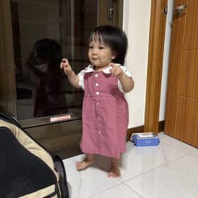 超過1000個家庭好評推薦 12 圓領袖邊洋裝(短袖)-訂製 棉麻28 小梅 龍貓 photo review