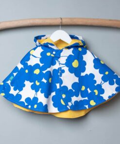 抗風防雨雙面斗篷-訂製 花59vs黃色防水