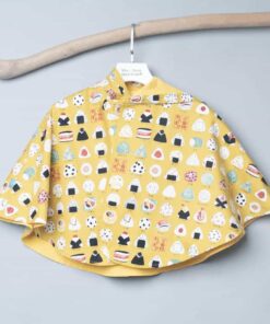 抗風防雨雙面斗篷-訂製 和風35vs黃色防水