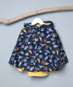 抗風防雨雙面斗篷-訂製 自然22vs黃色防水