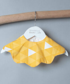 雲朵口水巾-現貨 幾何黃底 和風10