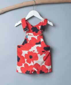 包屁吊帶(短)褲-訂製 花68