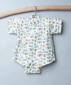 包屁-甚平紗布衣-訂製 交通13 嬰兒 包屁-衣 連身衣