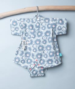 包屁-甚平紗布衣-訂製 花64 嬰兒 包屁-衣 連身衣