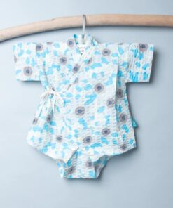 包屁-甚平紗布衣-訂製 花70 嬰兒 包屁-衣 連身衣