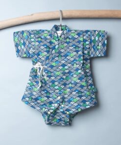 包屁-甚平紗布衣-訂製 和風33 嬰兒 包屁-衣 連身衣