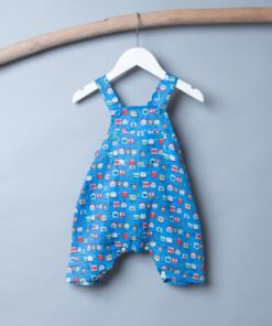 包屁鬆緊吊帶(短)褲- 交通11-紗