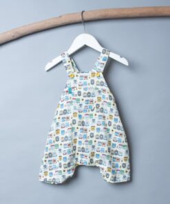 包屁鬆緊吊帶(短)褲- 交通13-紗