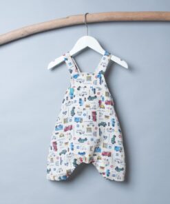 包屁鬆緊吊帶(短)褲- 交通12-紗