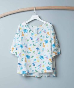 媽媽-無印風泡泡袖上衣-訂製(需備註編號)