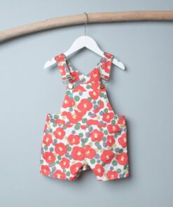 包屁吊帶(短)褲-訂製 花65