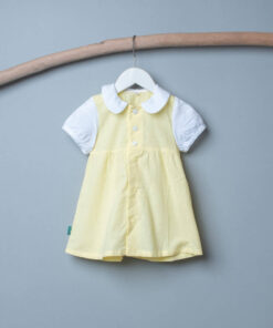 圓領袖邊洋裝(短袖)-訂製 棉麻20 小梅 龍貓 小月