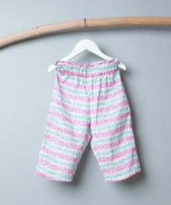 不縮口寬管長褲-訂製 和風19-紗