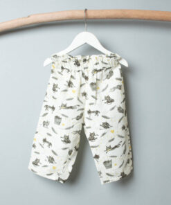 不縮口寬管長褲-訂製 動物16-紗