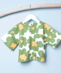 皮蛋6分袖上衣-訂製 花48