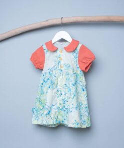 圓領洋裝(短袖)-訂製 名24vs棉麻29(領子+袖子)