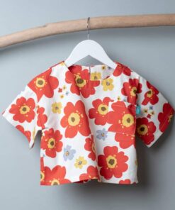 皮蛋6分袖上衣-訂製 花82