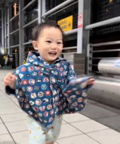 抗風防雨雙面斗篷-訂製 和風26vs黃色