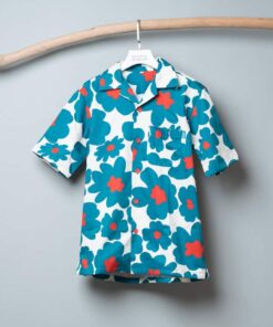 男夏威夷襯衫-花46