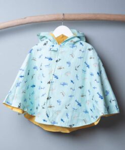 抗風防雨雙面斗篷-訂製 自然30-紗vs黃色防水