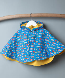 抗風防雨雙面斗篷-訂製 交通11vs黃色防水