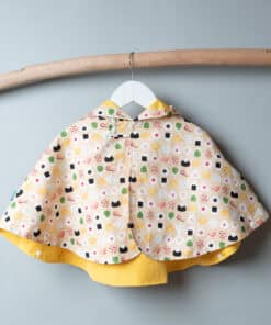 抗風防雨雙面斗篷-訂製 和風41vs黃色防水