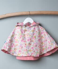 抗風防雨雙面斗篷-訂製 和風39v粉色