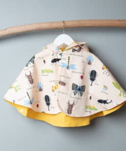 抗風防雨雙面斗篷-訂製 自然31vs黃色防水