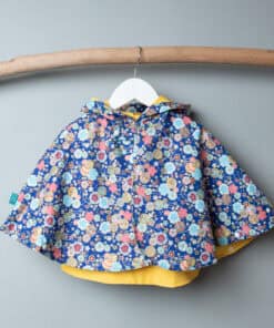 抗風防雨雙面斗篷-訂製 和風40vs黃色防水