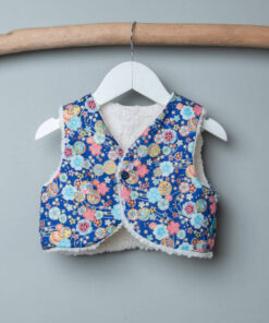 (四合釦)精靈背心-訂製 和風40vs雪花毛