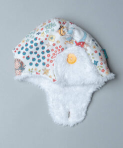 遮耳飛行帽(毛料)-訂製 貓嬤嬤vs雪花毛