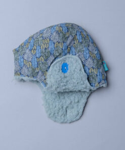 遮耳飛行帽(毛料)-現貨 自然27vs湖水綠