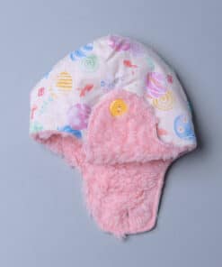 遮耳飛行帽(毛料)-現貨 和風46vs玫瑰粉