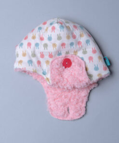 遮耳飛行帽(毛料)-訂製 動物11vs玫瑰粉