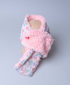 保暖防寒鈕釦圍巾- 現貨 花83vs玫瑰粉