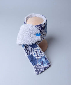 保暖防寒鈕釦圍巾- 現貨 和風47vs雲朵灰