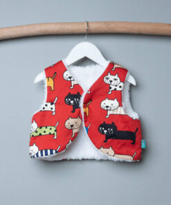 (四合釦)精靈背心-訂製 動物34vs雪花毛