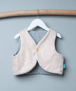 (四合釦)精靈背心-訂製 幾何42vs灰色鋪棉