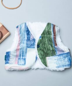 (四合釦)精靈背心-訂製 名28vs雪花毛