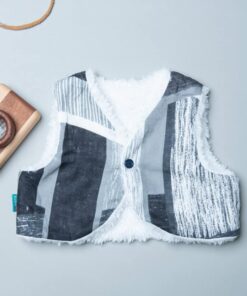 (四合釦)精靈背心-訂製 名30vs雪花毛