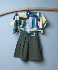 淺草振袖和服-訂製 名29vs綠色棉麻