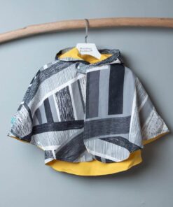 抗風防雨雙面斗篷-訂製 名30vs黃色