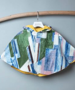 抗風防雨雙面斗篷-訂製 名28vs黃色