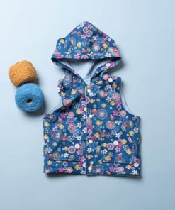 保暖連帽(雙面)背心 現貨 和風36 90cm