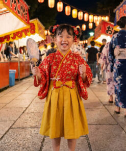 淺草振袖和服-訂製 馬年吉祥 喜慶大紅 動物41vs棉麻10