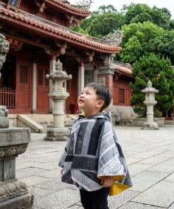 抗風防雨雙面斗篷-訂製 名30vs黃色