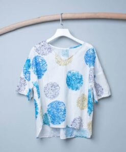 媽媽-無印風泡泡袖上衣-名23