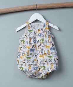 無袖包屁衣-訂製 動物37-紗