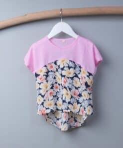 短袖上衣-訂製 花79-輕薄7